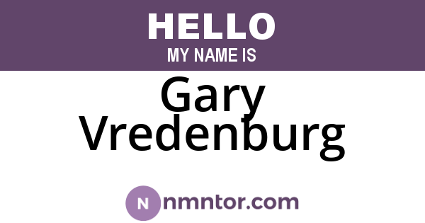 Gary Vredenburg