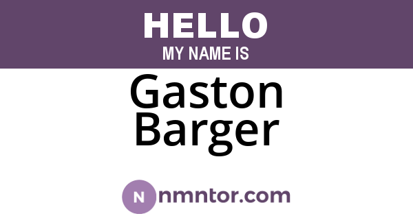 Gaston Barger
