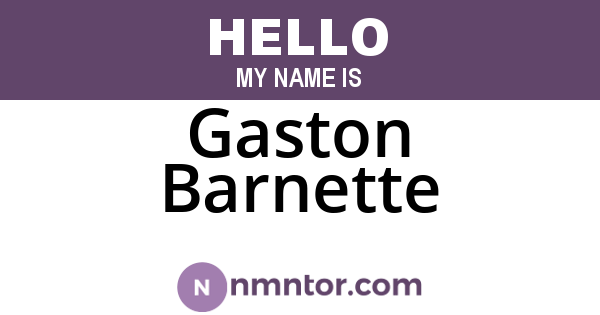 Gaston Barnette