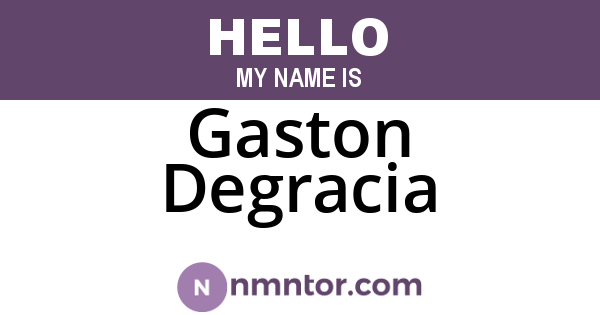 Gaston Degracia