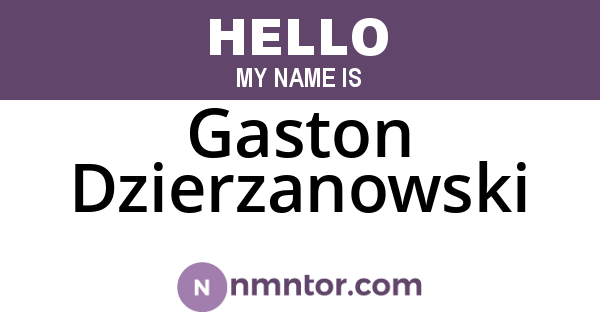 Gaston Dzierzanowski