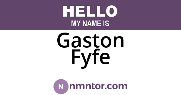 Gaston Fyfe