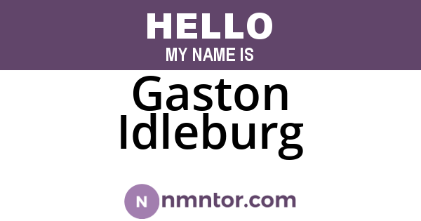 Gaston Idleburg
