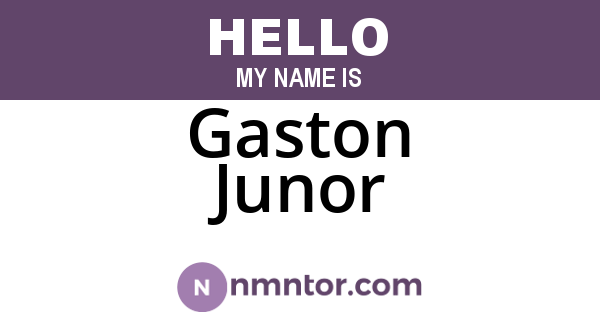 Gaston Junor