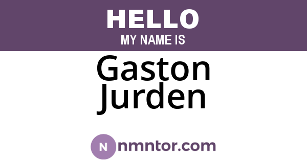Gaston Jurden