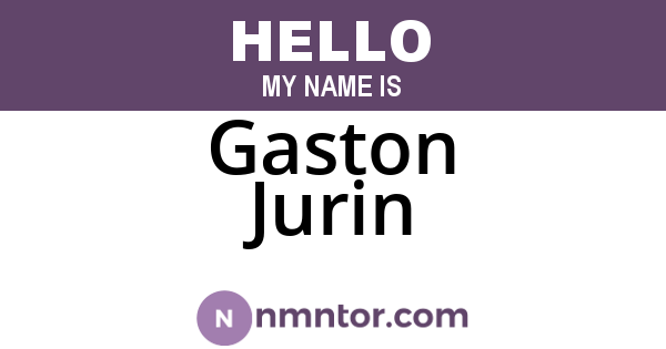 Gaston Jurin