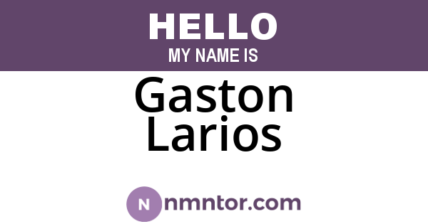 Gaston Larios