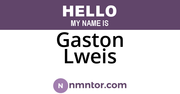 Gaston Lweis