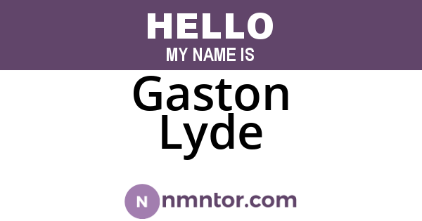 Gaston Lyde