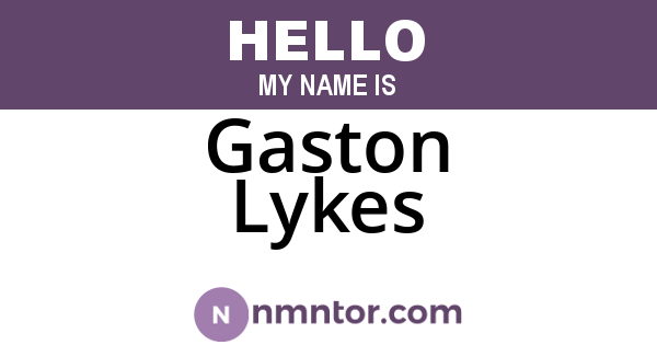 Gaston Lykes
