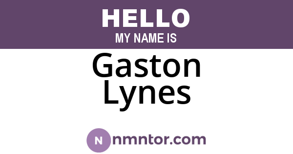 Gaston Lynes