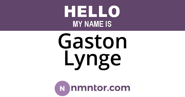 Gaston Lynge