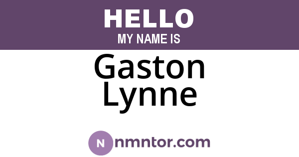 Gaston Lynne