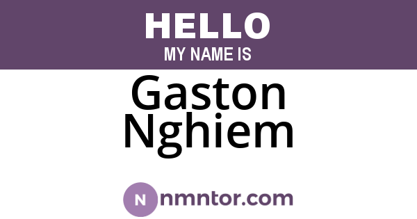 Gaston Nghiem