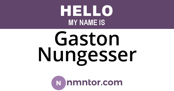 Gaston Nungesser