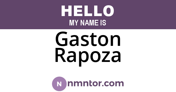 Gaston Rapoza