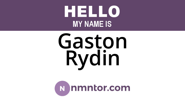 Gaston Rydin