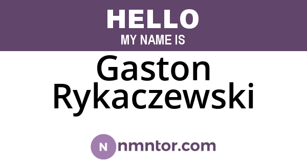 Gaston Rykaczewski