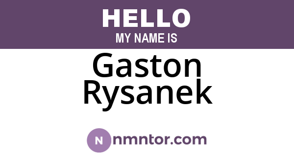 Gaston Rysanek