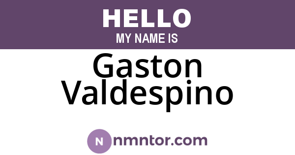 Gaston Valdespino