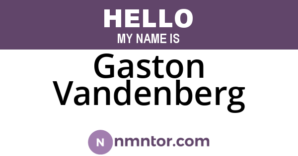 Gaston Vandenberg