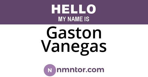 Gaston Vanegas