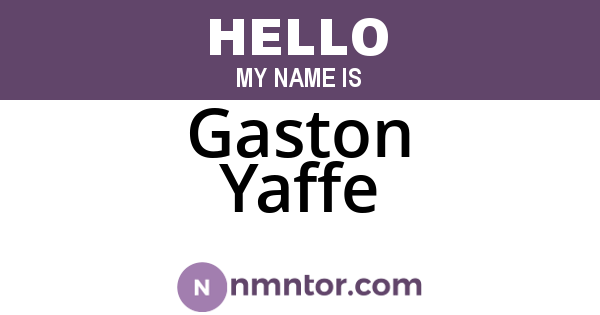 Gaston Yaffe