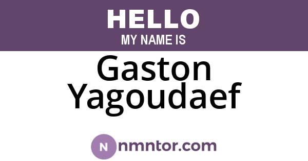 Gaston Yagoudaef
