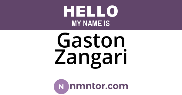 Gaston Zangari