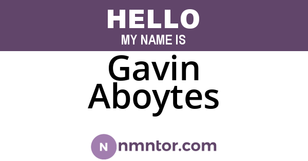 Gavin Aboytes