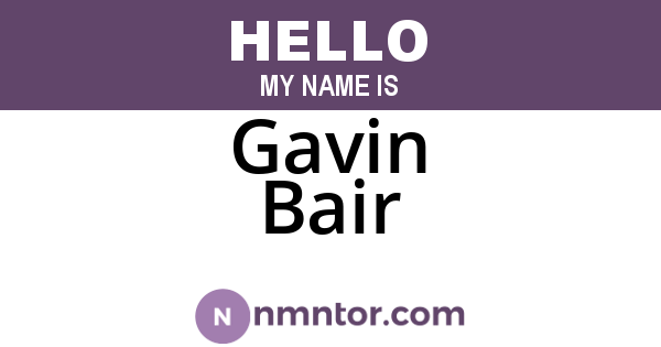Gavin Bair