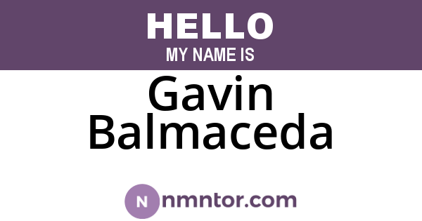 Gavin Balmaceda