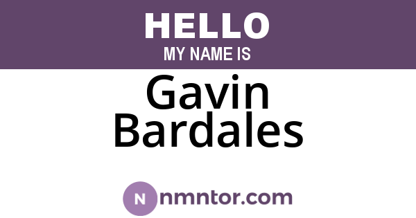 Gavin Bardales