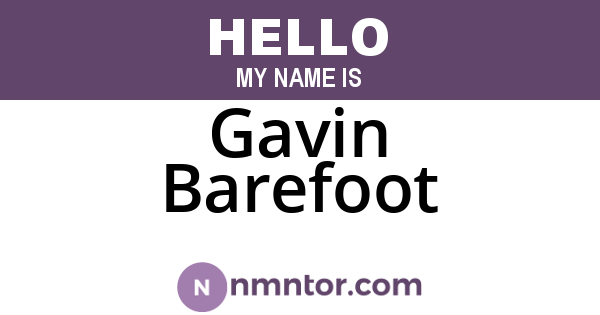 Gavin Barefoot