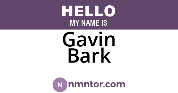 Gavin Bark