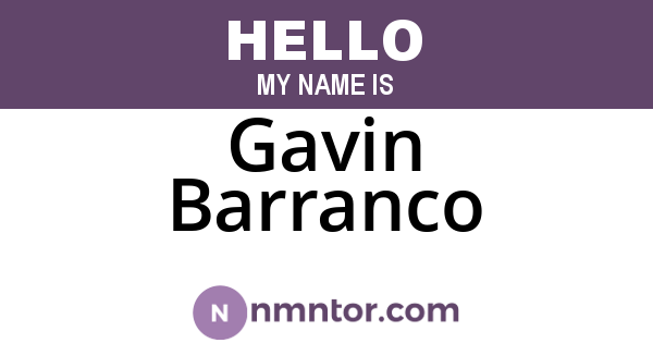 Gavin Barranco