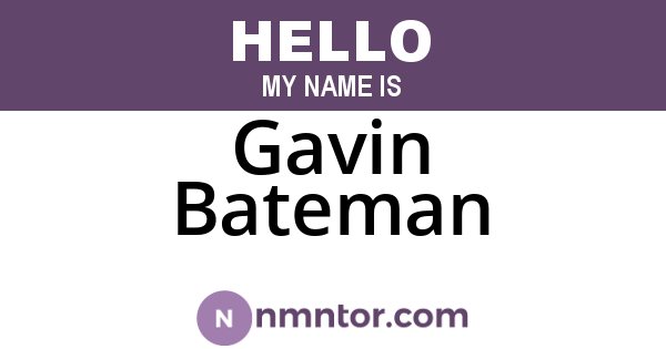 Gavin Bateman