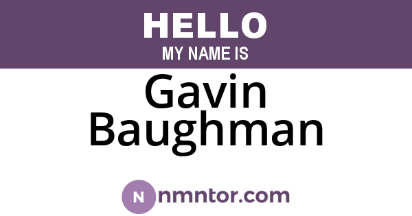 Gavin Baughman