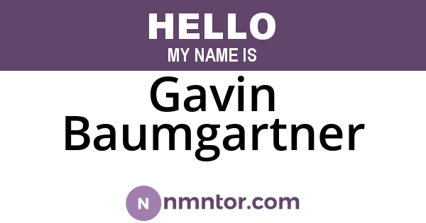 Gavin Baumgartner