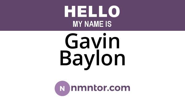 Gavin Baylon