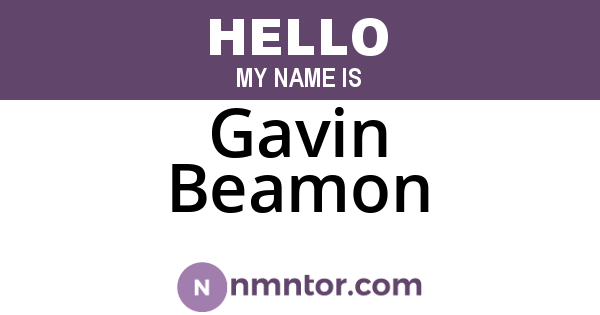 Gavin Beamon