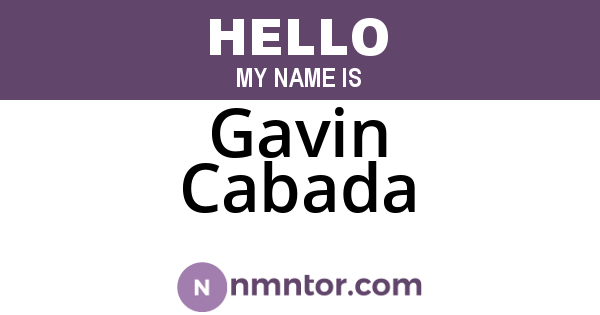 Gavin Cabada