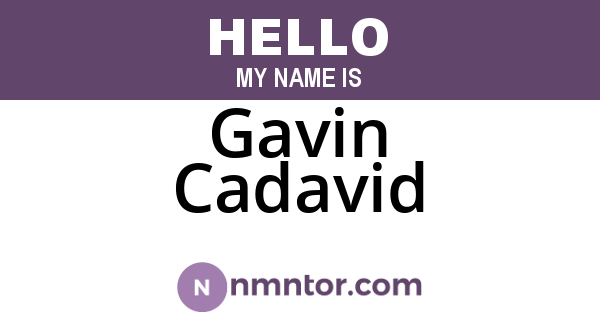 Gavin Cadavid