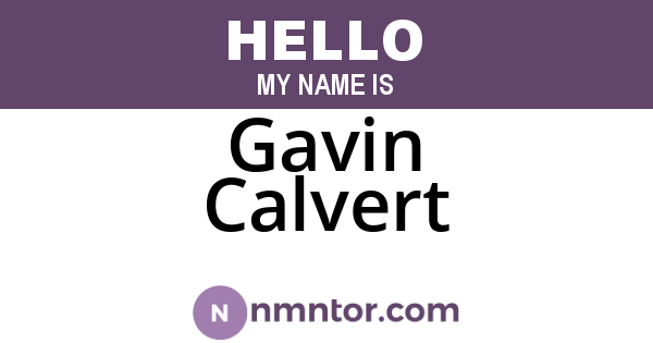 Gavin Calvert