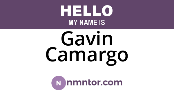 Gavin Camargo