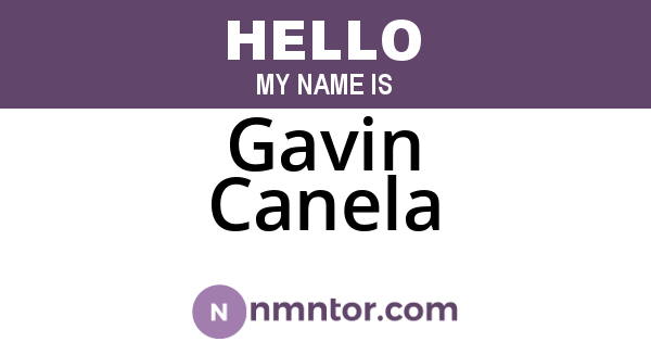 Gavin Canela