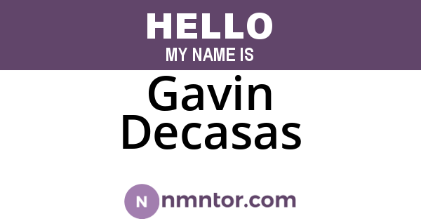 Gavin Decasas