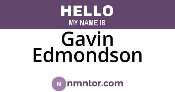 Gavin Edmondson