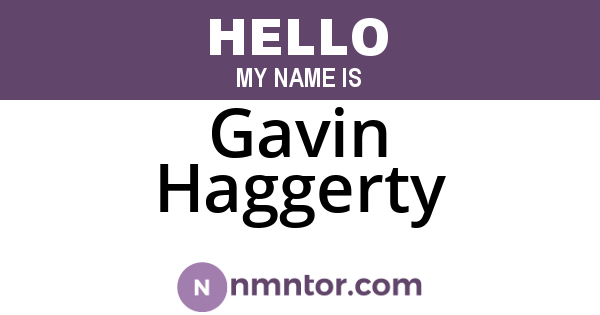 Gavin Haggerty