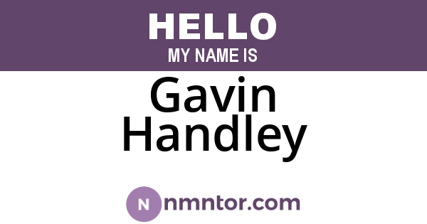 Gavin Handley